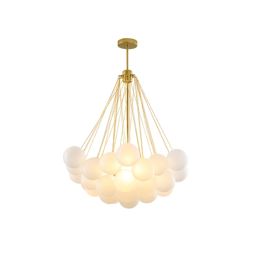 Bubble Chandelier with Frosted Glass Orbs – Elegant Indoor Lighting Fixture 10