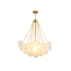 Bubble Chandelier with Frosted Glass Orbs – Elegant Indoor Lighting Fixture 10