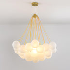 Bubble Chandelier with Frosted Glass Orbs – Elegant Indoor Lighting Fixture 11