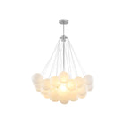 Bubble Chandelier with Frosted Glass Orbs – Elegant Indoor Lighting Fixture 13