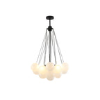 Bubble Chandelier with Frosted Glass Orbs – Elegant Indoor Lighting Fixture 18