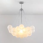 Bubble Chandelier with Frosted Glass Orbs – Elegant Indoor Lighting Fixture 19