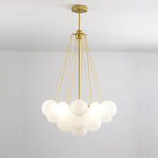Bubble Chandelier with Frosted Glass Orbs – Elegant Indoor Lighting Fixture 20