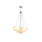 Bubble Chandelier with Frosted Glass Orbs – Elegant Indoor Lighting Fixture 21