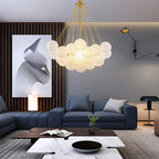 Bubble Chandelier with Frosted Glass Orbs – Elegant Indoor Lighting Fixture 4