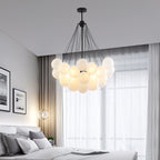 Bubble Chandelier with Frosted Glass Orbs – Elegant Indoor Lighting Fixture 7