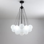 Bubble Chandelier with Frosted Glass Orbs – Elegant Indoor Lighting Fixture 9