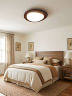 Ceiling Light Walnut Wood LED Dimmable Flush Mount — Warm White Dia 38cm - Home Decor - Stack & Clear 6