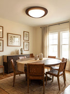 Ceiling Light Walnut Wood LED Dimmable Flush Mount — Warm White Dia 38cm - Home Decor - Stack & Clear 7