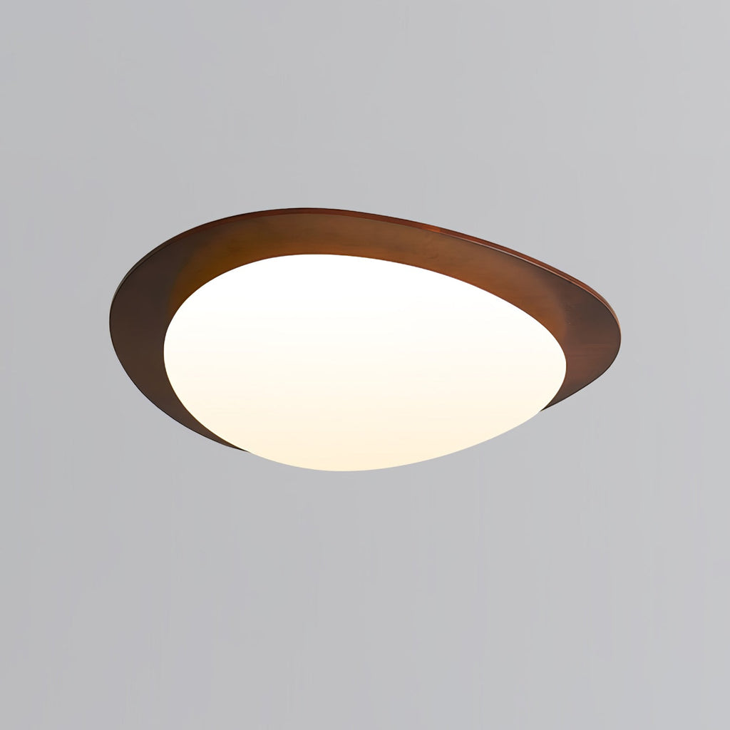 Ceiling Light Walnut Wood LED Dimmable Flush Mount — Warm White Dia 38cm - Home Decor - Stack & Clear 9