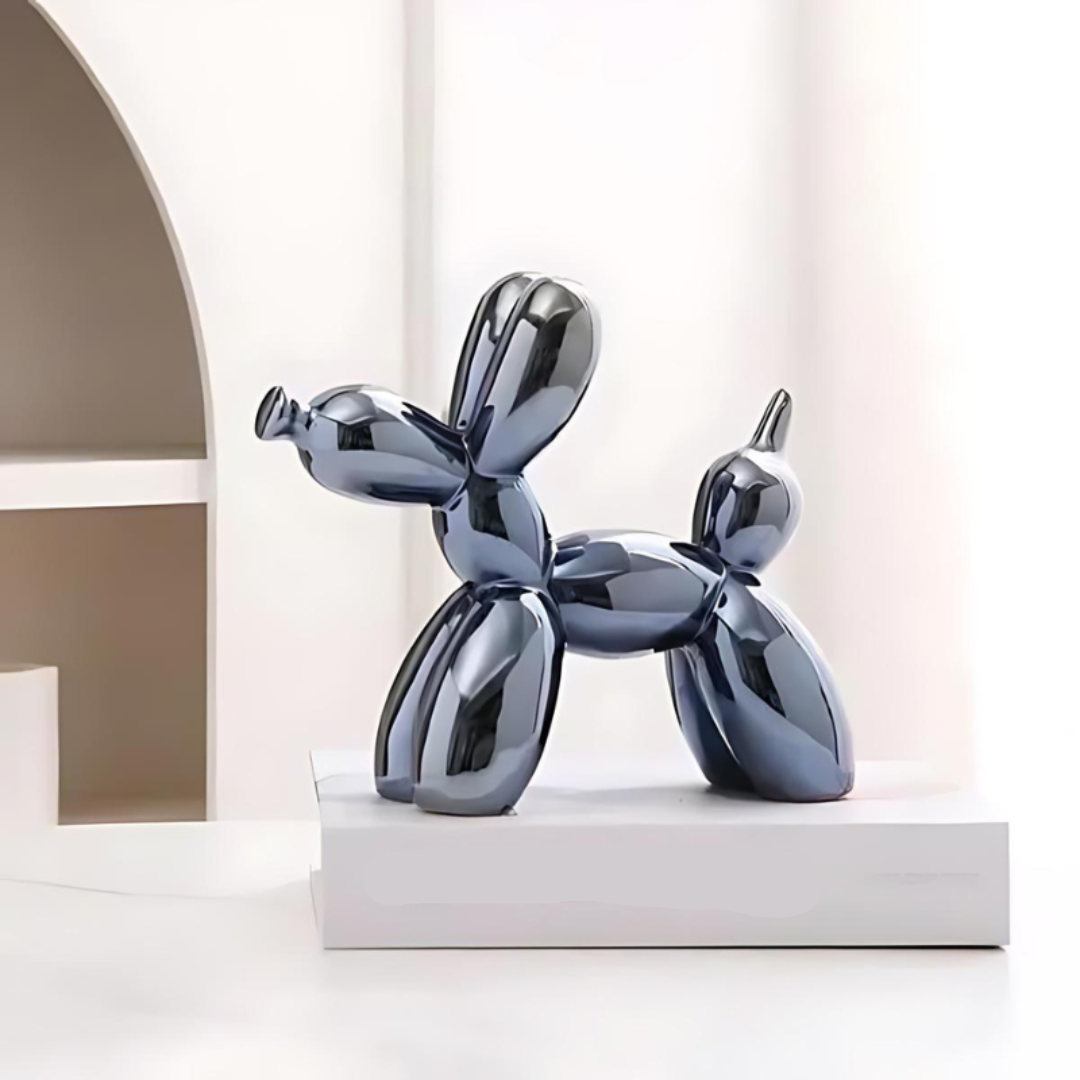 Ceramic Balloon Dog Statue – Unique Modern Home Décor for Living Room, Bedroom, Office – Colorful Playful Design 0