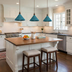 Ceramic Pendant Light with Wooden Accent for Kitchen Island – Modern Hanging Light 6