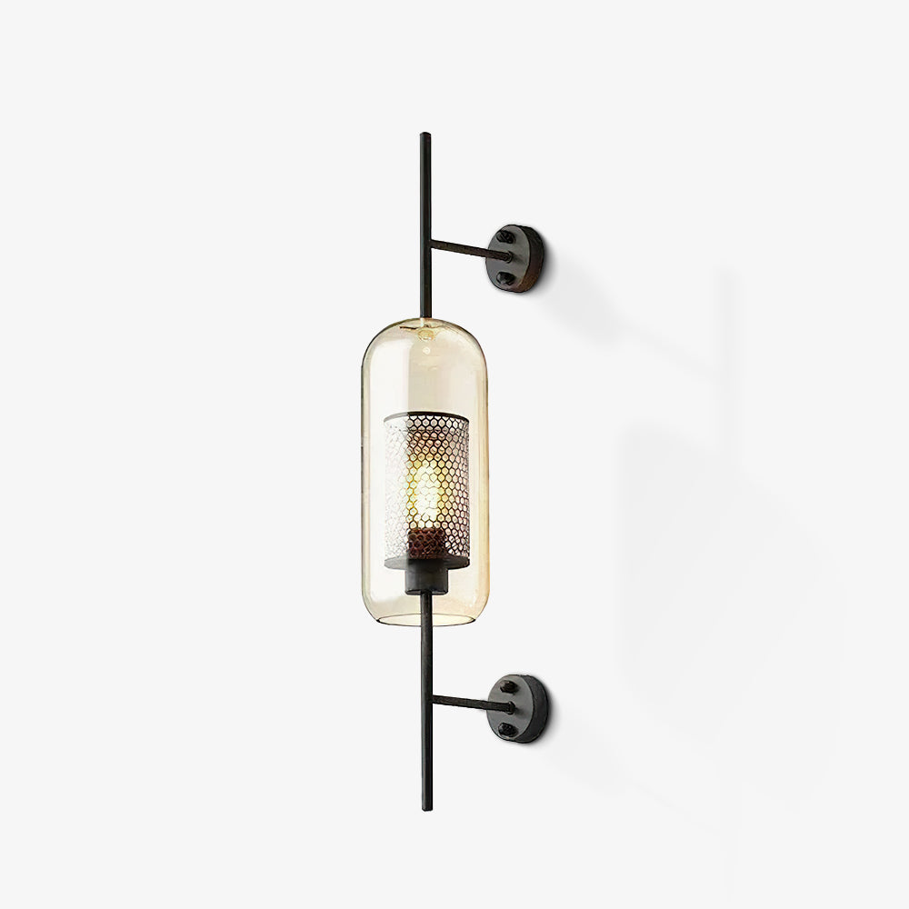 Chic Adjustable Glass Wall Light In Copper Finish 1