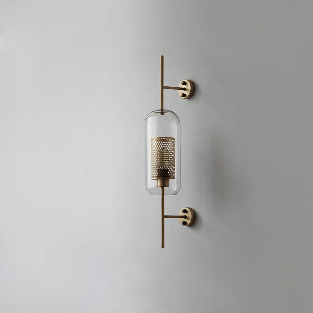 Chic Adjustable Glass Wall Light In Copper Finish 13