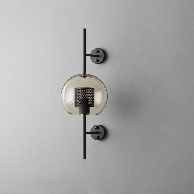 Chic Adjustable Glass Wall Light In Copper Finish 14