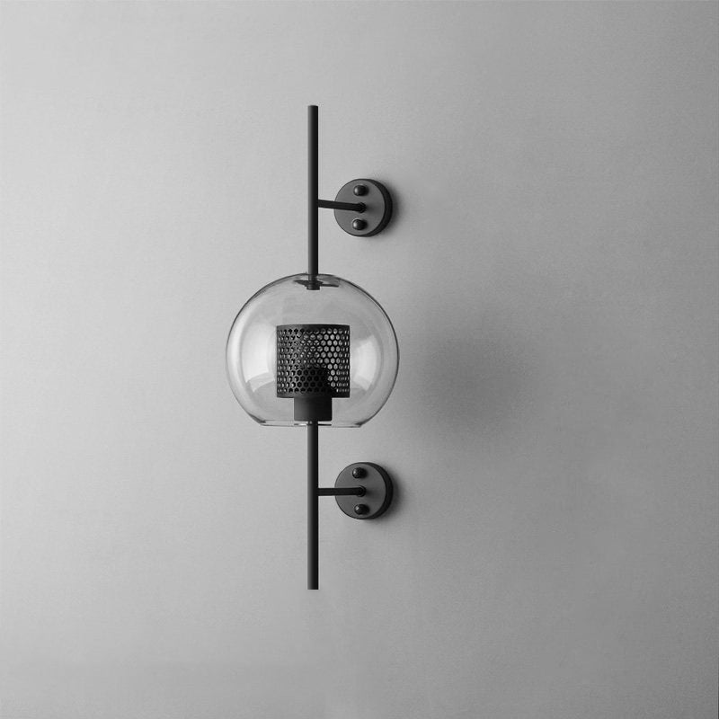 Chic Adjustable Glass Wall Light In Copper Finish 15