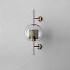 Chic Adjustable Glass Wall Light In Copper Finish 16