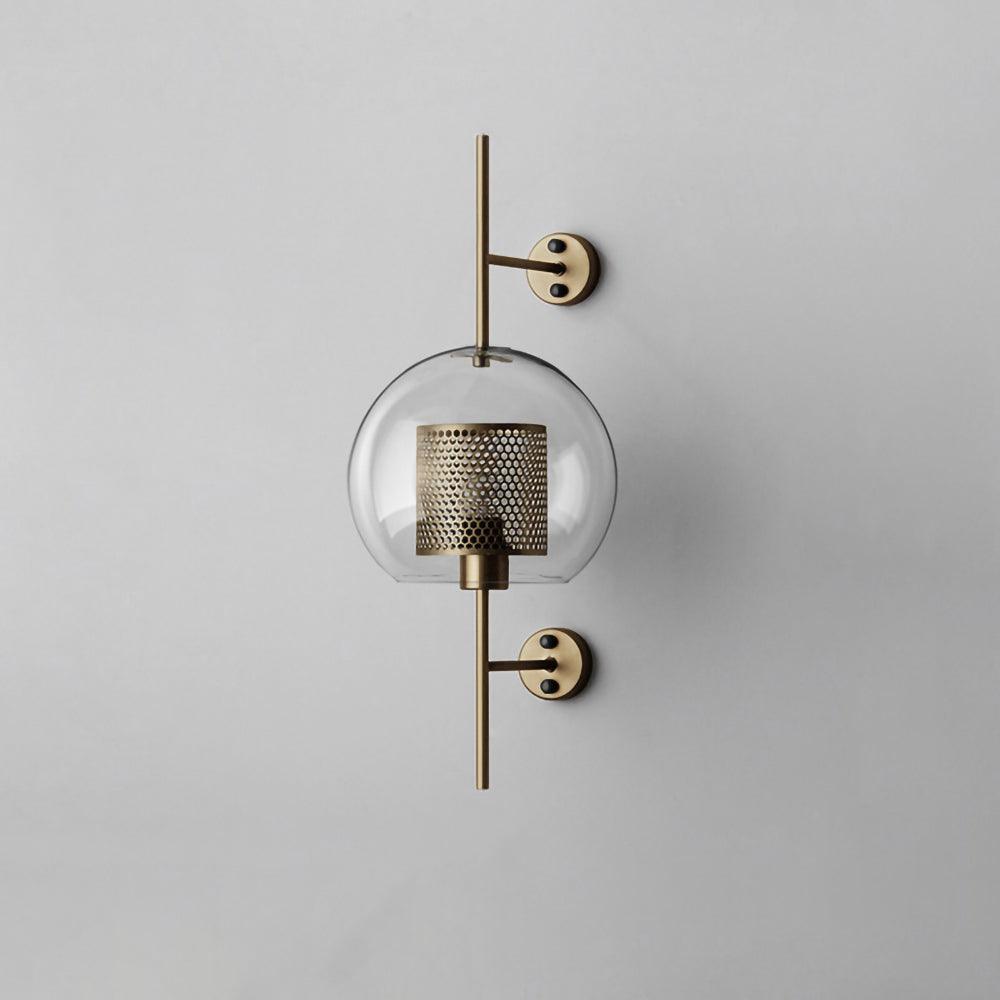 Chic Adjustable Glass Wall Light In Copper Finish 16