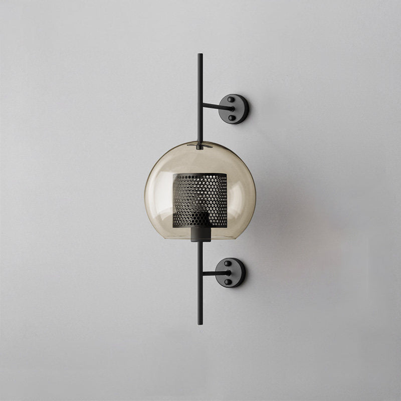 Chic Adjustable Glass Wall Light In Copper Finish 17