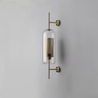 Chic Adjustable Glass Wall Light In Copper Finish 18