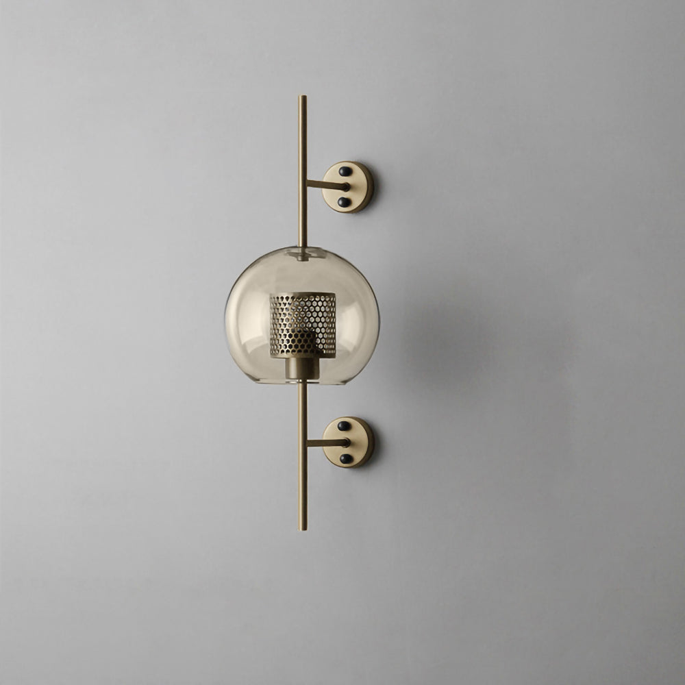 Chic Adjustable Glass Wall Light In Copper Finish 19