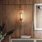 Chic Adjustable Glass Wall Light In Copper Finish 2