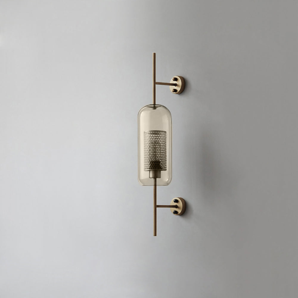 Chic Adjustable Glass Wall Light In Copper Finish 21