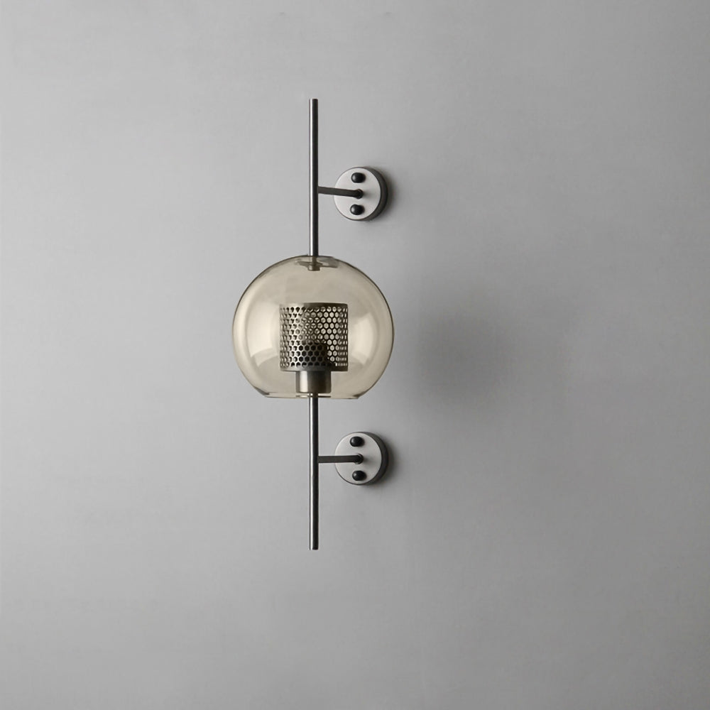 Chic Adjustable Glass Wall Light In Copper Finish 22