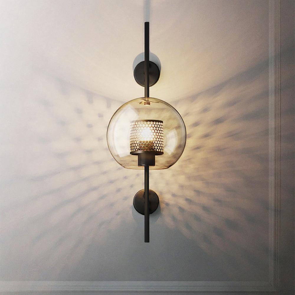 Chic Adjustable Glass Wall Light In Copper Finish 7