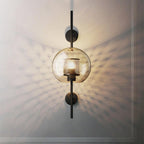 Chic Adjustable Glass Wall Light In Copper Finish 7