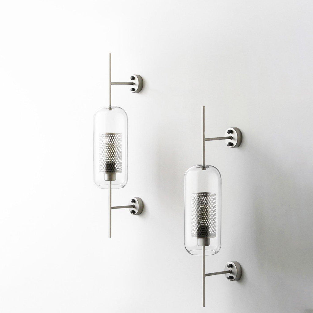 Chic Adjustable Glass Wall Light In Copper Finish 8