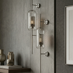 Chic Adjustable Glass Wall Light In Copper Finish 99