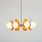 Chic Pendant Light Iron Glass Elegant Adjustable Height 10