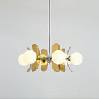 Chic Pendant Light Iron Glass Elegant Adjustable Height 12