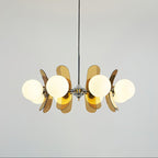 Chic Pendant Light Iron Glass Elegant Adjustable Height 14