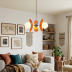 Chic Pendant Light Iron Glass Elegant Adjustable Height 90