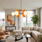 Chic Pendant Light Iron Glass Elegant Adjustable Height 95