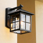 Classic Outdoor Wall Lamp – Durable Aluminum and Glass, Black Bronze Finish 0