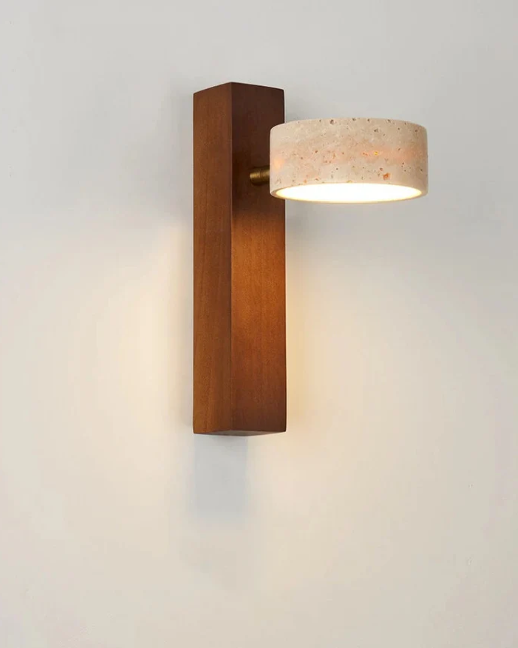 Classic Travertine Wall Lamp – Elegant Wall Sconce Lighting with Warm Glow 1