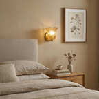 Clear Fluted Glass Wall Sconce Ribbed Cylinder Shade Metal Accent Modern Hallway Living Room Home Decor - Stack & Clear 2