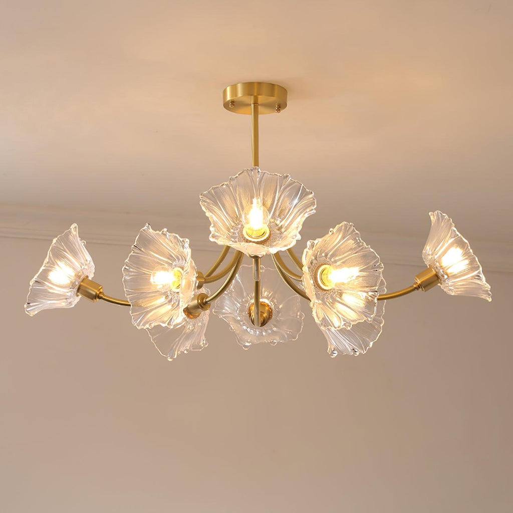 Coastal Chandelier Light Brass Finish Elegant Modern Design 10