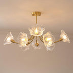 Coastal Chandelier Light Brass Finish Elegant Modern Design 10