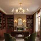 Coastal Chandelier Light Brass Finish Elegant Modern Design 2