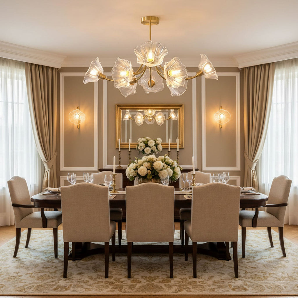 Coastal Chandelier Light Brass Finish Elegant Modern Design 4