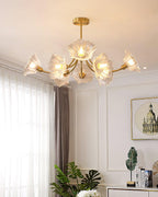 Coastal Chandelier Light Brass Finish Elegant Modern Design 8