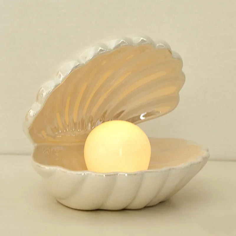 Coastal Elegance Bedside Lamp Ceramic Enamel White 5