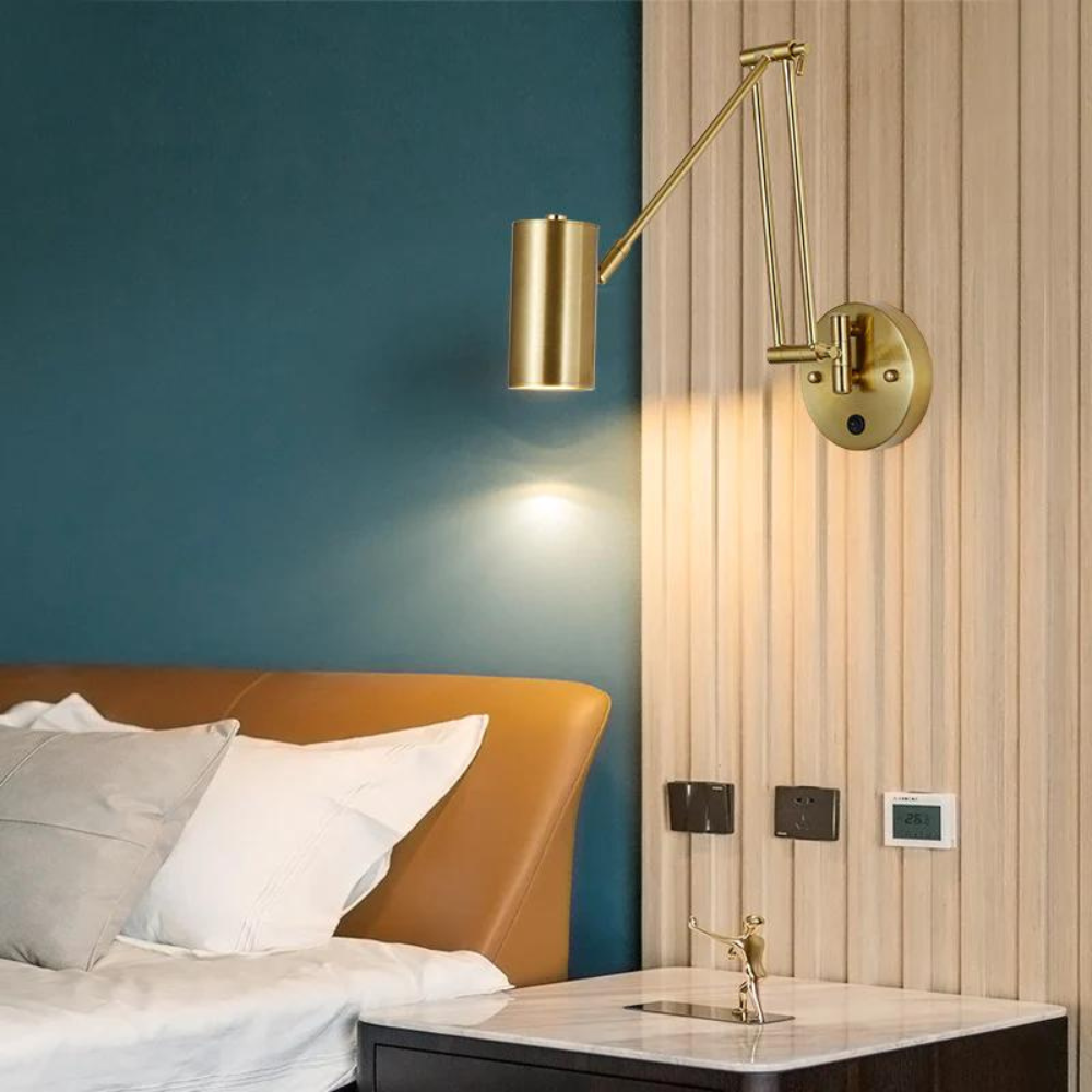 Collapsible Arm Wall Lamp – Scandinavian Minimalist Wall Sconce with Adjustable Lighting 5