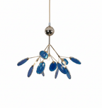 Colorful Chandelier Metal Adjustable Height Agate Accents 10