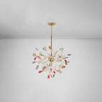 Colorful Chandelier Metal Adjustable Height Agate Accents 20