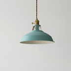Colorful Industrial Pendant Light – 1-Light Metal Barn Shade for Kitchen and Café, Adjustable Height Hanging Light in Various Colors 11
